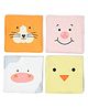 Mi Arcus Printed Reusbale Baby Wipes for Wiping Drool and Spit Pack of 4- Multicolor
