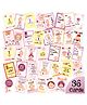 Wobbox Baby Monthly Milestone Cards Record 0-12 Months Growth Milestones Cards Pink -Pack Of 36