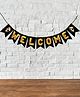 Wobbox Welcome Banner Welcome Home Decoration Black Length- 100 Cm