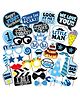 Wobbox Birthday Party Props Happy Birthday Decoration Kit Blue -Pack Of 24