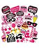 Wobbox Birthday Party Props Happy Birthday Decoration Kit Pink -Pack Of 24