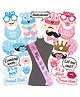 Wobbox Baby Shower Props Mom To Be Sash Baby Shower Party Decorations Items Blue & Pink -Pack Of 31