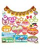 Wobbox Annaprashan Props Annaprashan Ceremony Banner Annaprashan Decoration Kit Golden -Pack Of 23