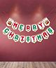 Wobbox Merry Christmas Banner, Christmas Decorations Items Red & White - Multicolor
