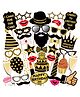 Wobbox Birthday Party Props Happy Birthday Decoration Kit Black -Pack Of 40