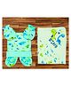 Mittenbooty 100% Cotton Gift Set Ships Print -Green