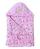 THE LITTLE LOOKERS Newborn Baby Quilted Wrapper Cum Blanket Cotton Baby Wrap with Hood & Belt- Pink