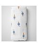 1st Step 100% 2 Ply Printed Muslin Blanket - White