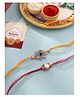 Viraasi Set of 2 Rakhi for Brother with Roli Chawal & Card