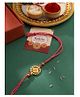 Viraasi Gold Plated Rakhi for Brother With Roli Chawal & Card