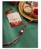 Viraasi White Pearl Rakhi for Brother with Roli Chawal & Card