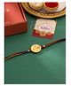 Viraasi Gold Plated Rakhi for Brother With Roli Chawal & Card