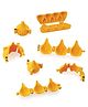 DS Plastic 6 Pcs Modak Sweet Mithai Chocolate Mould Sancha Sacha with Strip Mould Combo Set of 7 - Yellow