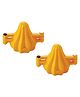 DS Plastic Modak Maker Set of 2 Two Fold Plastic Modak Mould for Ganpati Modak Shaper Sacha Set - Yellow