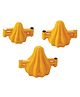 DS Modak Mould Set of 3 Chocolate Modak Shaper Sacha Set Two Fold Plastic Modak Maker for Ganpati - Yellow