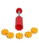 DS Flower Shape Peda Sweet Fast Stamping Mithai Cutter Plastic - Yellow