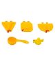 DS Kachori Samosa Modak Karanji Mould with Prasad Mud Scoop Plastic - Orange and Yellow