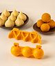 DS Ganpati Sweet Mithai Chocolate Sancha Modak Patti Mould with Ladoo Patti Mould, Plastic