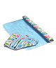 VParents Diaper Changing Mat Sleeping Mats Water Proof Bed Protector with One Side Fabric New Born Baby - Blue