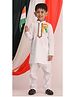 Vastramay Independence Day Theme Full Sleeves Solid & Gota Lace Embellished Kurta With Pyjama - White