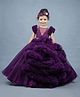 Li&Li BOUTIQUE Ruffle Sleeves Sequin & Beads Embellished Cloudy Frilled Gown - Grape Purple