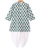 Babyhug 100% Cambric Full Sleeve Printed Kurta With Solid Dhoti Set - White