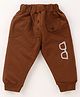 Mini Taurus Cotton Full Length Lounge Pant with Sunglasses Printed - Deep Brick