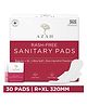 Azah Sanitary Napkins For Women 100% Rash Free & 3x More Absorbent Ultra Soft- Pack of 30 | Regular+XL