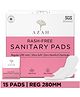 Azah Sanitary Napkins For Women 100% Rash Free 3x More Absorbent Ultra Soft - Pack of 15 | Regular