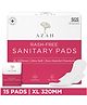 Azah Sanitary Napkins For Women 100% Rash Free 3x More Absorbent Ultra Soft - Pack of 15 | XL