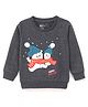 Bodycare Full Sleeves Terry Knit Sweatshirts with Bear Patch- Anthra Melange