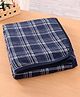 Simply Knitted Cotton Checkered Bath Towel L 80 x B 80 cm - Navy