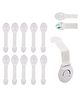 Kiddery Safety Lock Baby Proofing Locks Nylon Strap - White