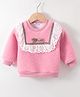 Kookie Kids Full Sleeves Sweatshirt with Bow Applique - Pink