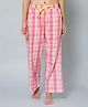 Zelena  Checked Designed Maternity Track Pant - Pink