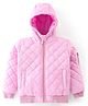 Babyhug Full Sleeves Hooded Quilted Jacket - Pink