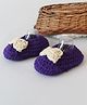 Woonie Handmade Bow Detailed Booties - Blue
