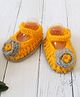 Woonie Handmade Flower Detailed Booties - Yellow