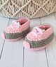 Woonie Handmade Sports Shoes Design Booties - Pink