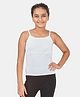 Plan B Black Sleeveless Solid Padded Camisole - White