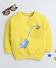 BUMZEE Full Sleeves Elephant Printed Sweatshirt - Yellow
