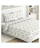 Haus & Kinder Yellow Blossom 186 TC 100 % Cotton Double Printed Bedsheet - Multicolor