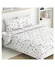 Haus & KinderExotic  Wings 186 TC 100 % Cotton King Printed Bedsheet- White