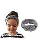 Ziory Braided & Printed Knot Headband - Grey