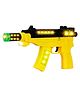 WISHKEY Vibrating Laser Gun Toy with Muzzle Movement - Yellow