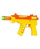 WISHKEY Vibrating Laser Gun Toy with Muzzle Movement - Yellow