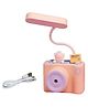WISHKEY 3 in 1 Rechargeable LED Desk Lamp with Pen Holder and Pencil Sharpener for Kids - Pink