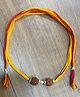 Darshraj 925 Sterling Silver Beads with Rudraksha Thread Bracelet - Yellow & Red