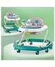 Babyhug Puppy 2 in 1 Walker Cum Rocker with 3 Adjustable Height & Musical Play Tray With Light - Green| Soft Cushion Seat| Smooth Swivel Wheels| Removable Toy Tray| Compact Fold