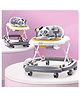 Babyhug Panda 2 In 1 Walker Cum Rocker With 3 Adjustable Height & Musical Play Tray With Lights-Grey| Smooth Swivel Wheels| BIS Certified| Comfortable Seat| Removable Toys
